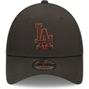 petten-gebogen-zwart-verstelbaar-9forty-team-outline-van-los-angeles-dodgers-mlb-van-new-era