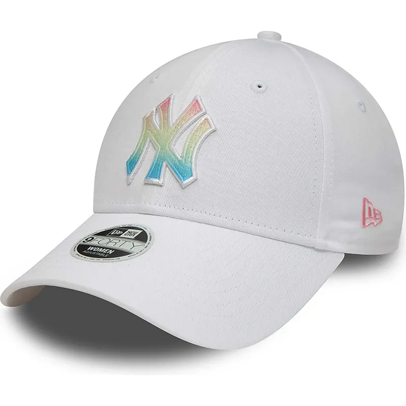 petten-gebogen-wit-verstelbaar-multicolor-9forty-ombre-infill-van-new-york-yankees-mlb-van-new-era