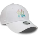 petten-gebogen-wit-verstelbaar-multicolor-9forty-ombre-infill-van-new-york-yankees-mlb-van-new-era