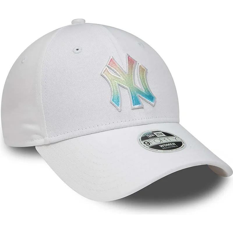 petten-gebogen-wit-verstelbaar-multicolor-9forty-ombre-infill-van-new-york-yankees-mlb-van-new-era