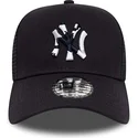 petten-gebogen-marineblauw-snapback-a-frame-team-camo-infill-van-new-york-yankees-mlb-van-new-era