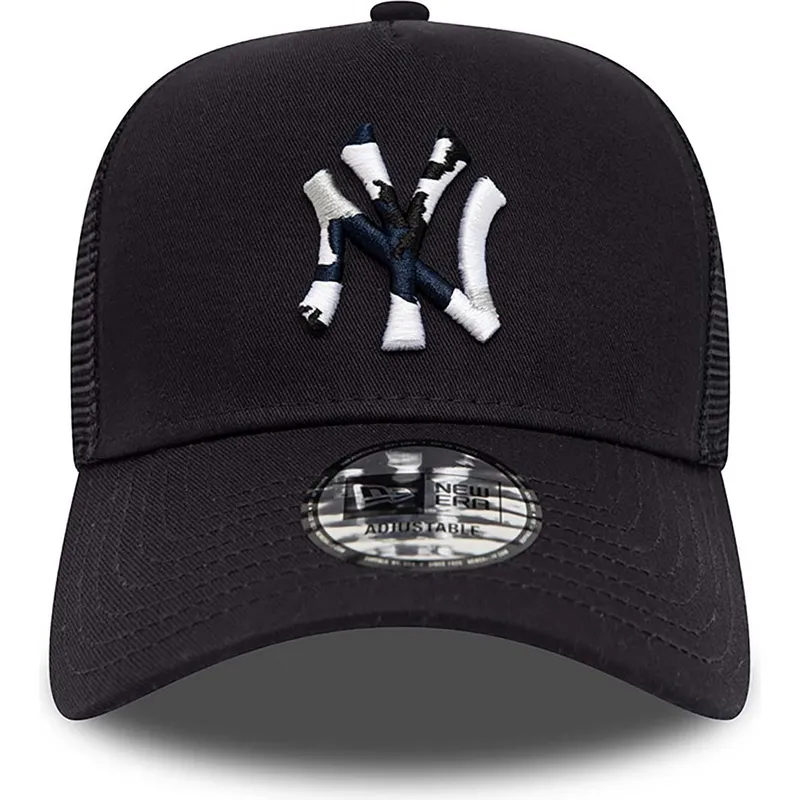 petten-gebogen-marineblauw-snapback-a-frame-team-camo-infill-van-new-york-yankees-mlb-van-new-era