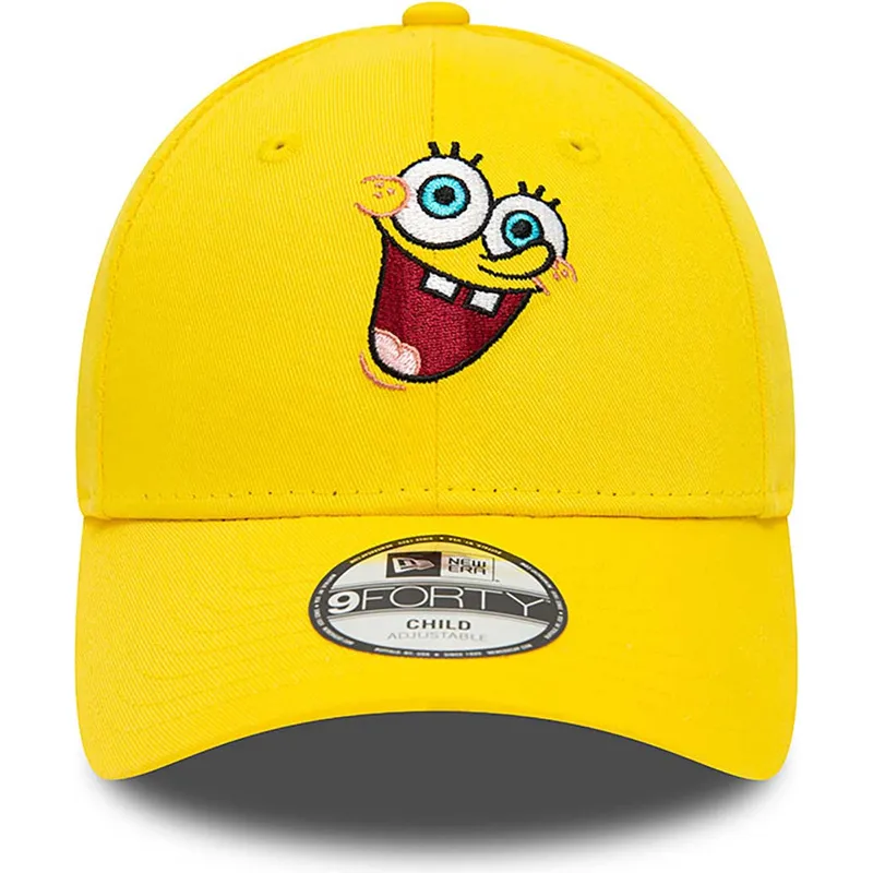 petten-gebogen-geel-verstelbaar-voor-kinderen-9forty-van-spongebob-spongebob-van-new-era