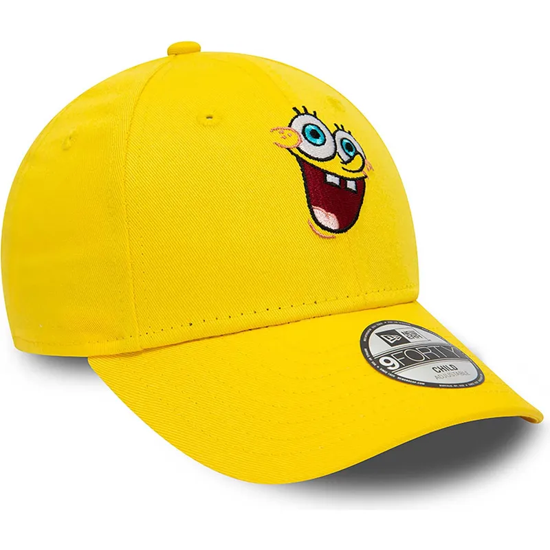 petten-gebogen-geel-verstelbaar-voor-kinderen-9forty-van-spongebob-spongebob-van-new-era