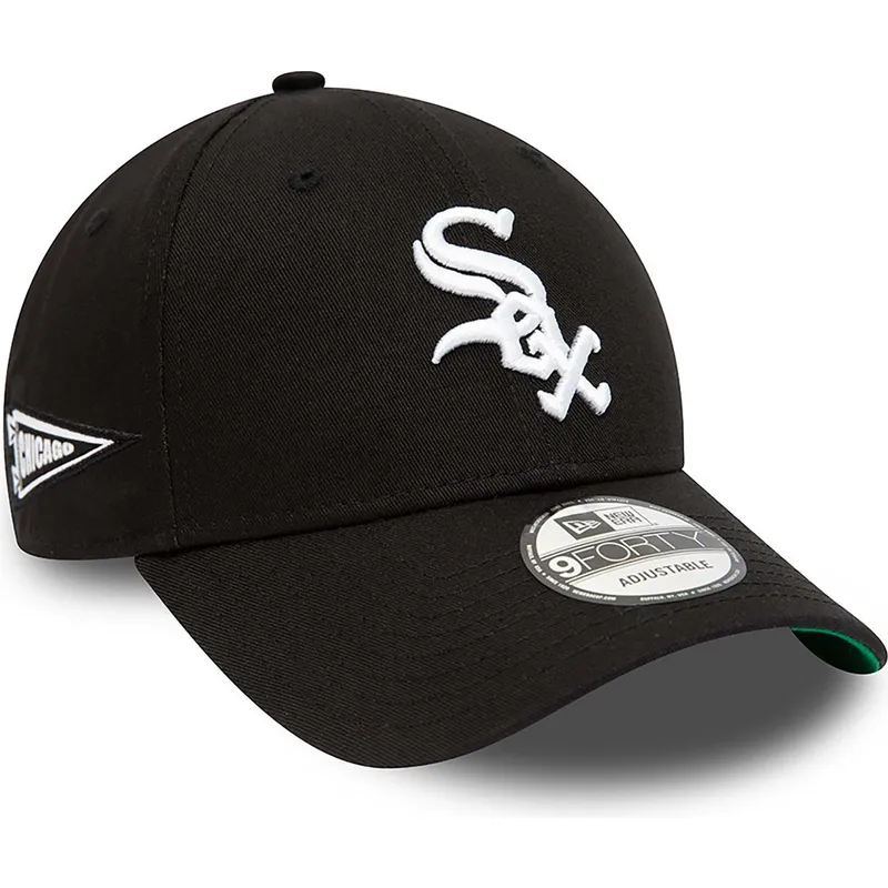 petten-gebogen-zwart-verstelbaar-9forty-team-side-patch-van-chicago-white-sox-mlb-van-new-era