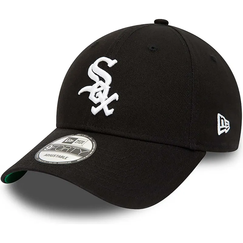 petten-gebogen-zwart-verstelbaar-9forty-team-side-patch-van-chicago-white-sox-mlb-van-new-era