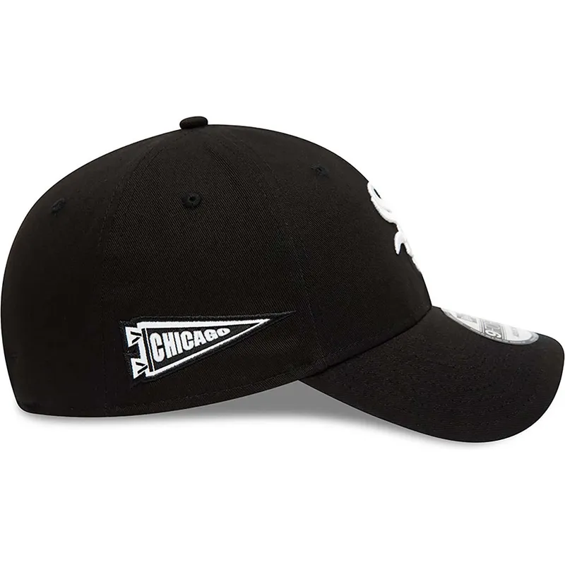petten-gebogen-zwart-verstelbaar-9forty-team-side-patch-van-chicago-white-sox-mlb-van-new-era