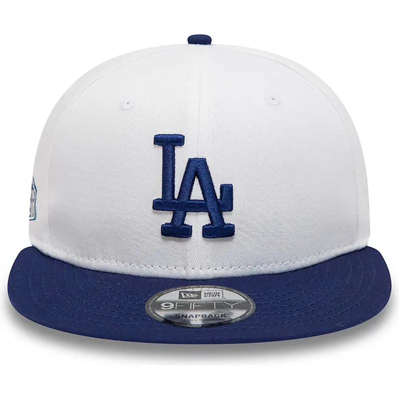 petten-plat-wit-snapback-9fifty-crown-patches-van-los-angeles-dodgers-mlb-van-new-era
