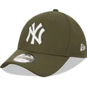 petten-gebogen-groen-verstelbaar-9forty-diamond-era-van-new-york-yankees-mlb-van-new-era