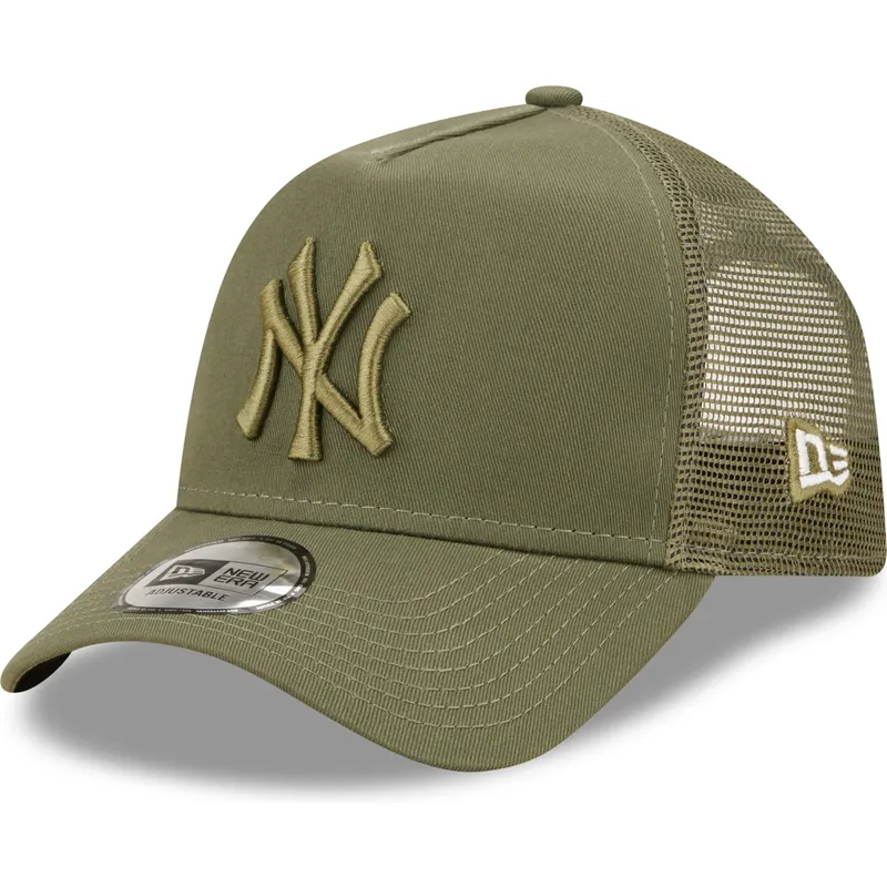 petten-gebogen-groen-snapback-a-frame-tonal-mesh-van-new-york-yankees-mlb-van-new-era