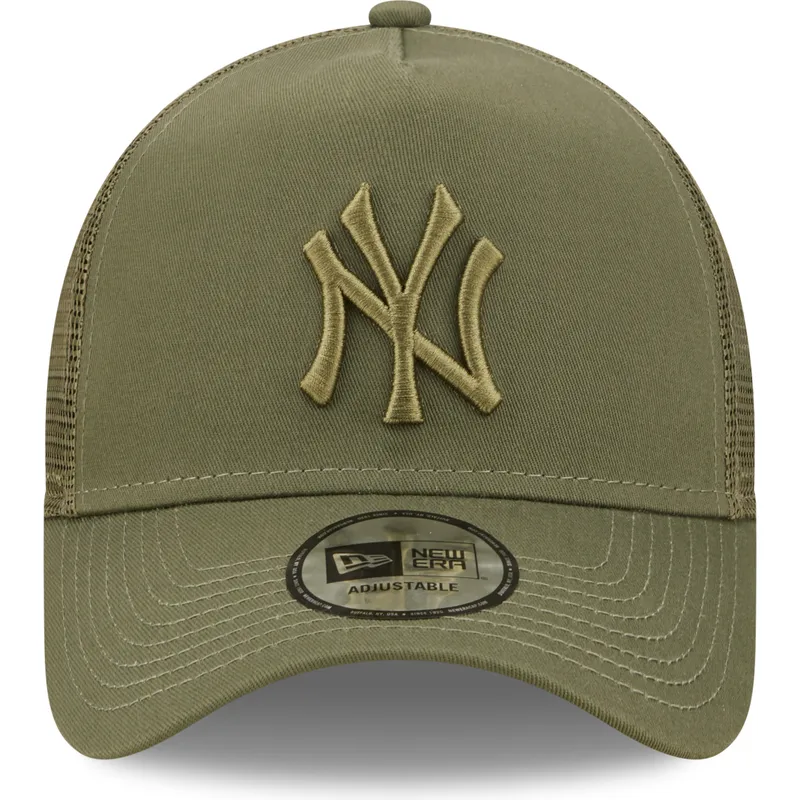 petten-gebogen-groen-snapback-a-frame-tonal-mesh-van-new-york-yankees-mlb-van-new-era