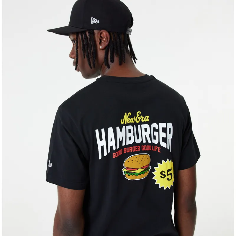 t-shirt-korte-mouw-zwart-good-burger-good-life-food-graphic-van-new-era