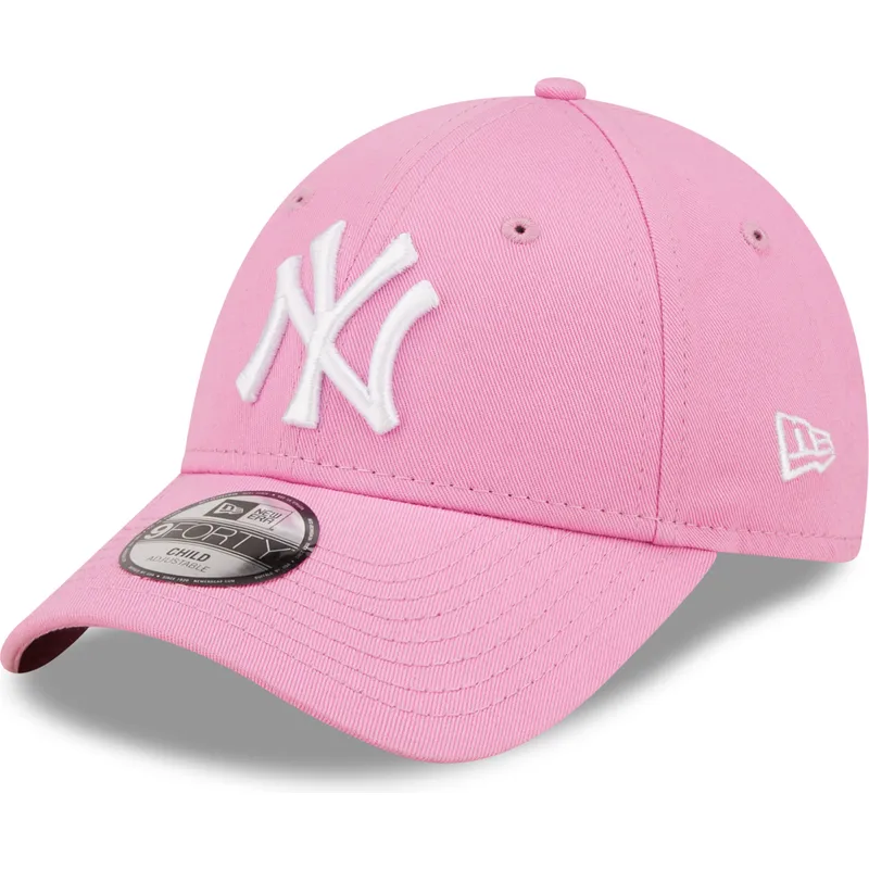 petten-gebogen-roze-verstelbaar-voor-kinderen-9forty-league-essential-van-new-york-yankees-mlb-van-new-era petten-gebogen-roze-verstelbaar-voor-kinderen-9forty-league-essential-van-new-york-yankees-mlb-van-new-era