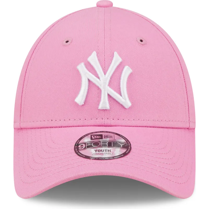 petten-gebogen-roze-verstelbaar-voor-kinderen-9forty-league-essential-van-new-york-yankees-mlb-van-new-era petten-gebogen-roze-verstelbaar-voor-kinderen-9forty-league-essential-van-new-york-yankees-mlb-van-new-era