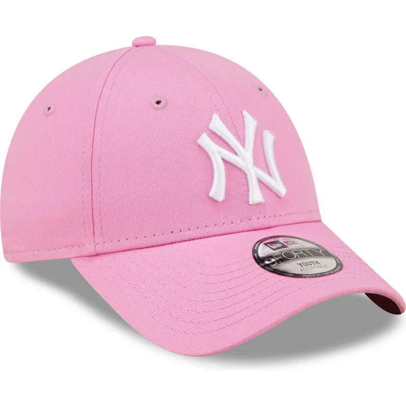 petten-gebogen-roze-verstelbaar-voor-kinderen-9forty-league-essential-van-new-york-yankees-mlb-van-new-era petten-gebogen-roze-verstelbaar-voor-kinderen-9forty-league-essential-van-new-york-yankees-mlb-van-new-era