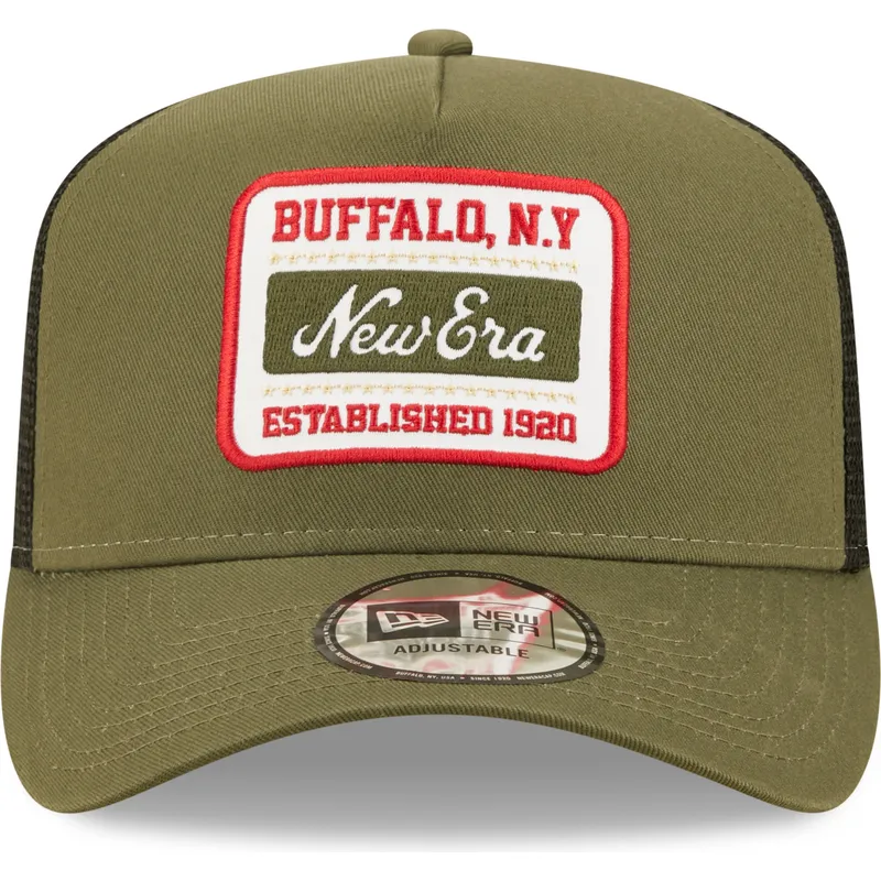 petten-gebogen-groen-snapback-buffalo-new-york-a-frame-state-patch-van-new-era
