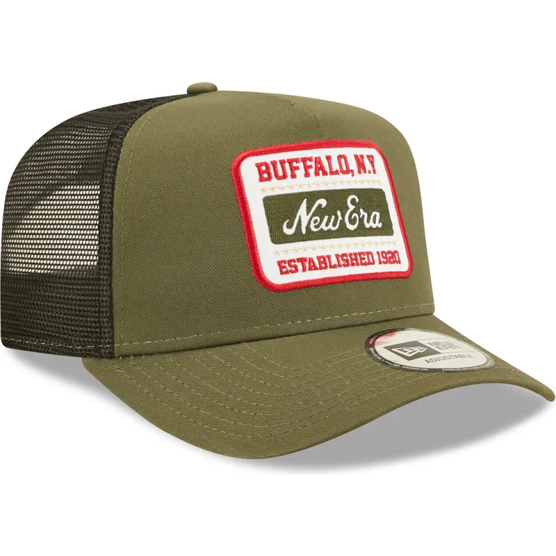 petten-gebogen-groen-snapback-buffalo-new-york-a-frame-state-patch-van-new-era