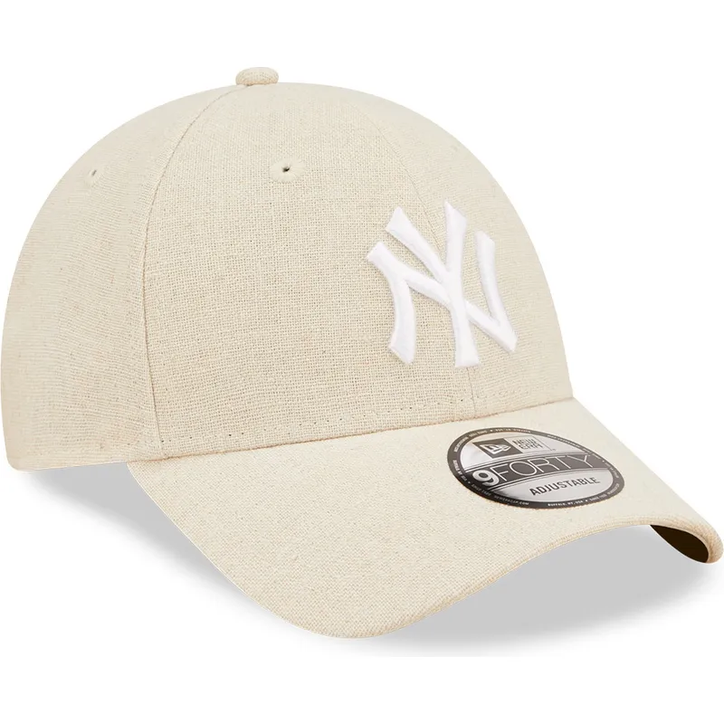 petten-gebogen-beige-verstelbaar-9forty-linen-van-new-york-yankees-mlb-van-new-era petten-gebogen-beige-verstelbaar-9forty-linen-van-new-york-yankees-mlb-van-new-era