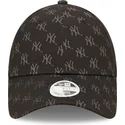 petten-gebogen-zwart-verstelbaar-9forty-monogram-van-new-york-yankees-mlb-van-new-era