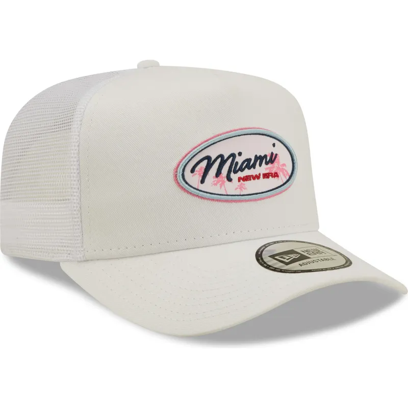 petten-gebogen-wit-snapback-miami-a-frame-oval-state-van-new-era petten-gebogen-wit-snapback-miami-a-frame-oval-state-van-new-era