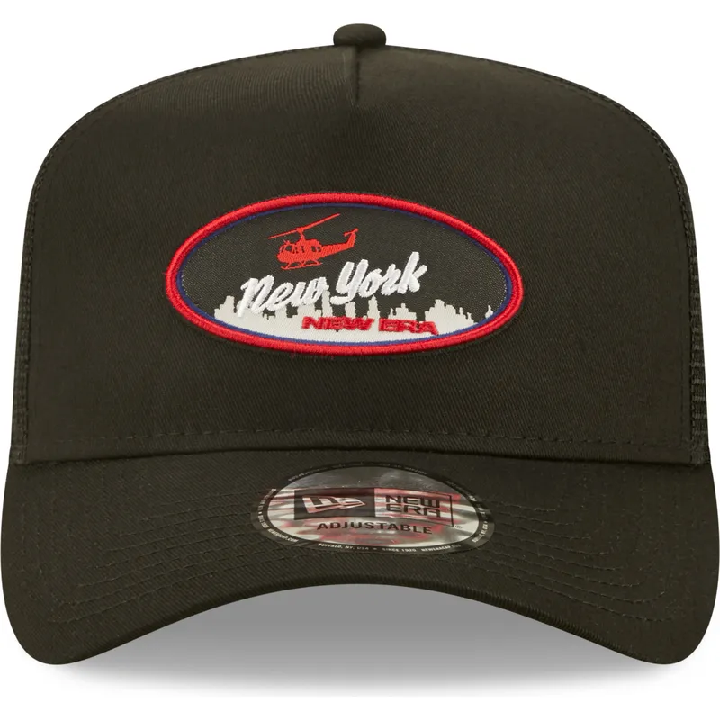 petten-gebogen-zwart-snapback-new-york-a-frame-oval-state-van-new-era petten-gebogen-zwart-snapback-new-york-a-frame-oval-state-van-new-era
