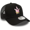 petten-gebogen-zwart-snapback-a-frame-van-patrick-ster-spongebob-van-new-era