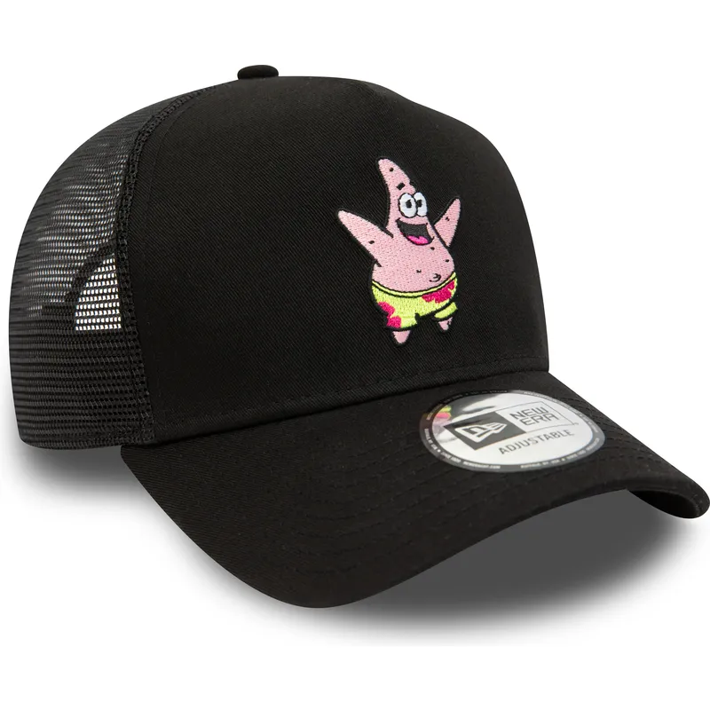 petten-gebogen-zwart-snapback-a-frame-van-patrick-ster-spongebob-van-new-era