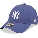 petten-gebogen-blauw-verstelbaar-9forty-linen-van-new-york-yankees-mlb-van-new-era