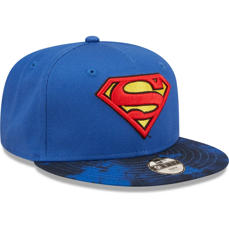 petten-plat-blauw-snapback-voor-kinderen-9fifty-van-superman-dc-comics-van-new-era petten-plat-blauw-snapback-voor-kinderen-9fifty-van-superman-dc-comics-van-new-era