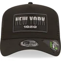 petten-gebogen-zwart-snapback-new-york-a-frame-repreve-usa-state-van-new-era