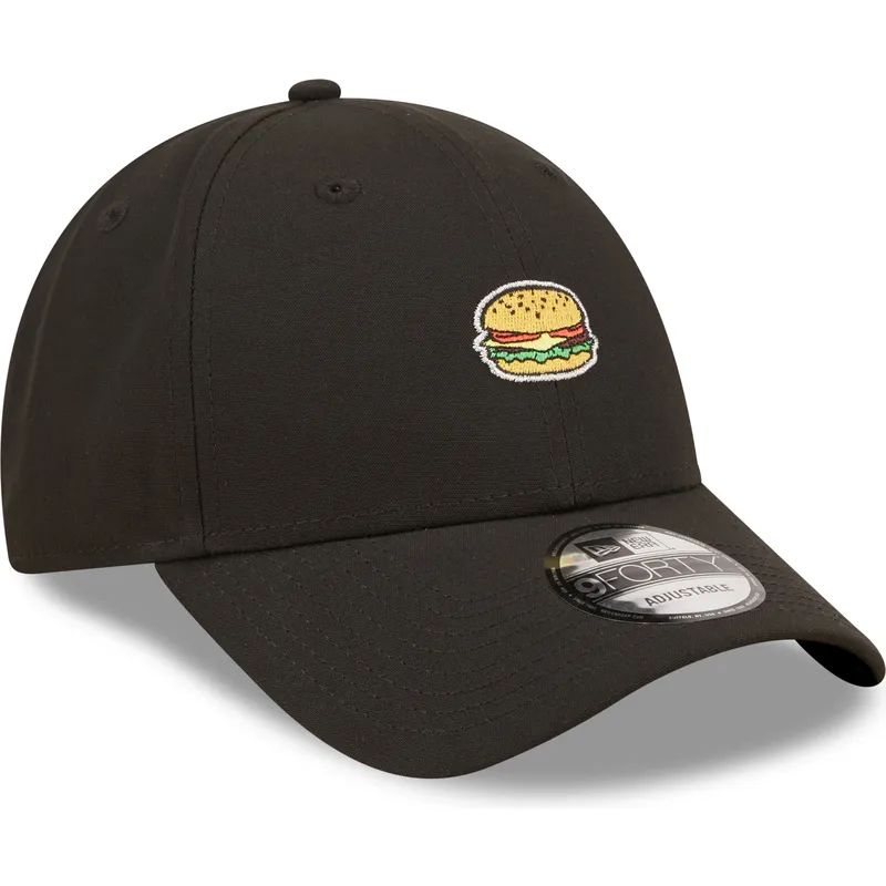 petten-gebogen-zwart-verstelbaar-good-burger-good-life-9forty-food-icon-van-new-era