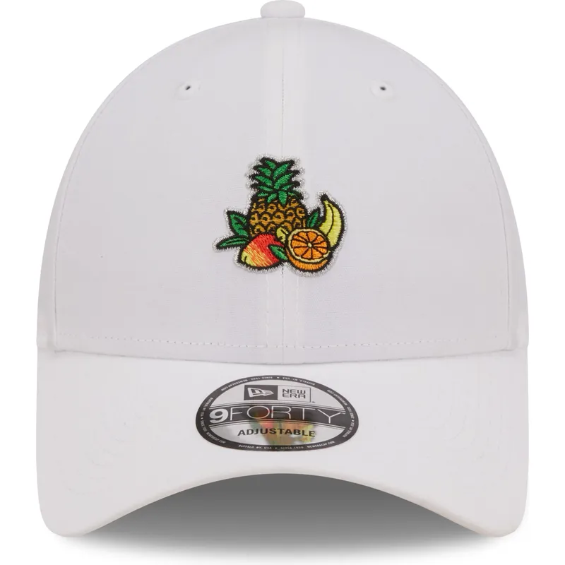 petten-gebogen-wit-verstelbaar-juice-tropical-fruits-9forty-food-icon-van-new-era