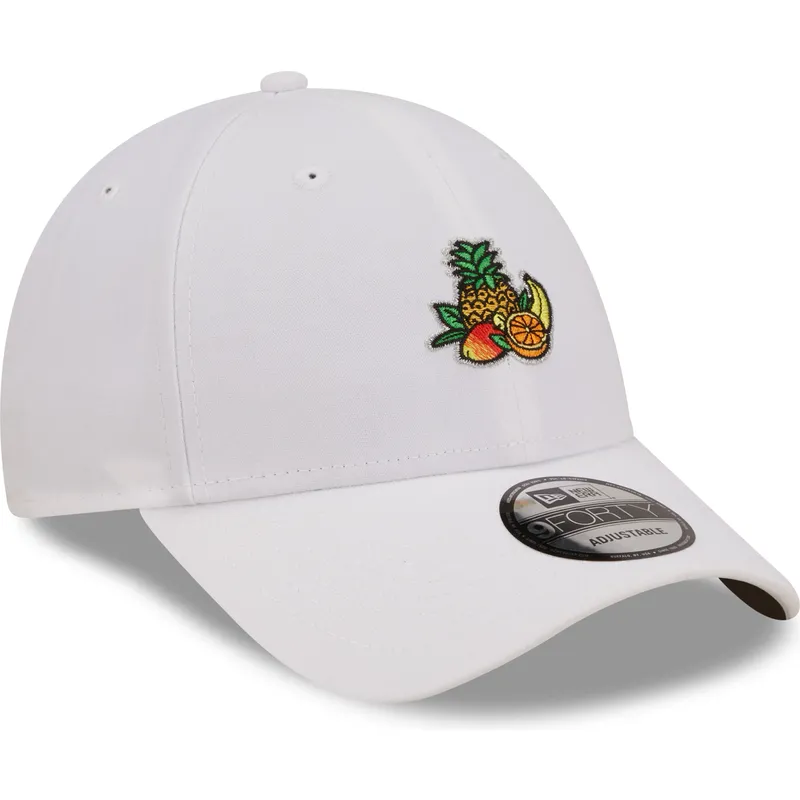 petten-gebogen-wit-verstelbaar-juice-tropical-fruits-9forty-food-icon-van-new-era