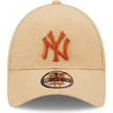 petten-gebogen-bruin-verstelbaar-9forty-jersey-essential-van-new-york-yankees-mlb-van-new-era