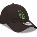 petten-gebogen-zwart-verstelbaar-9forty-neon-outline-van-los-angeles-dodgers-mlb-van-new-era