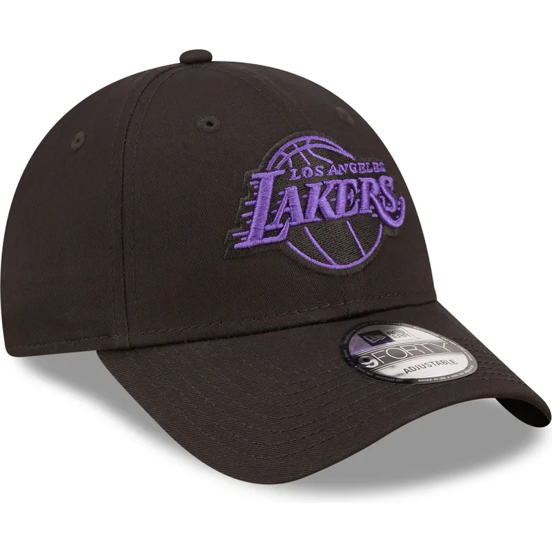 petten-gebogen-zwart-verstelbaar-9forty-neon-outline-van-los-angeles-lakers-nba-van-new-era