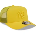 petten-gebogen-geel-snapback-a-frame-tonal-mesh-van-new-york-yankees-mlb-van-new-era