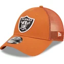 petten-gebogen-oranje-verstelbaar-a-frame-home-field-van-las-vegas-raiders-nfl-van-new-era