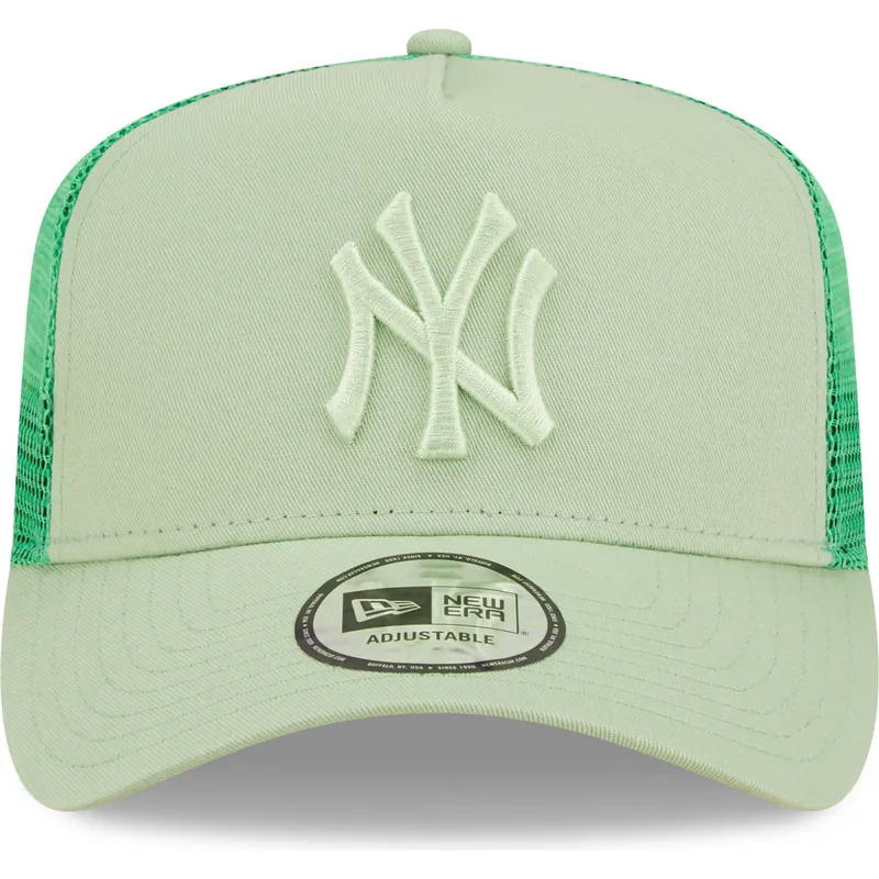 petten-gebogen-groen-snapback-a-frame-tonal-mesh-van-new-york-yankees-mlb-van-new-era