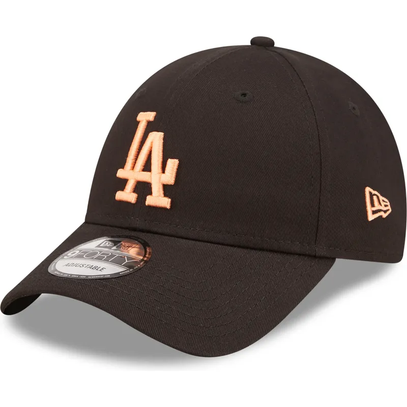 petten-gebogen-zwart-verstelbaar-9forty-league-essential-van-los-angeles-dodgers-mlb-van-new-era