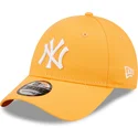 petten-gebogen-oranje-verstelbaar-9forty-league-essential-van-new-york-yankees-mlb-van-new-era