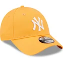 petten-gebogen-oranje-verstelbaar-9forty-league-essential-van-new-york-yankees-mlb-van-new-era