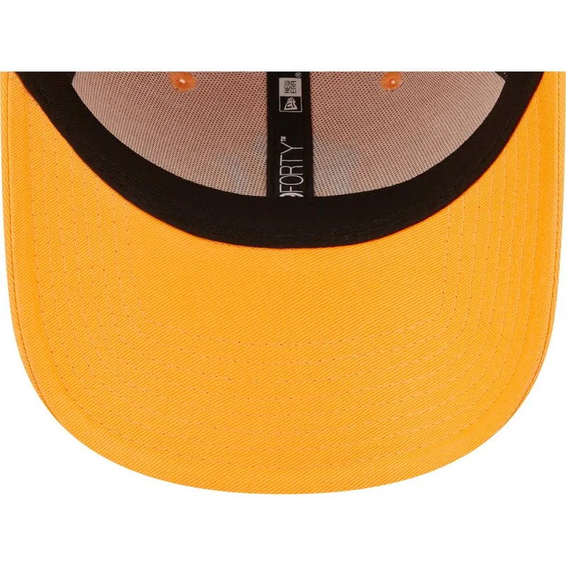 petten-gebogen-oranje-verstelbaar-9forty-league-essential-van-new-york-yankees-mlb-van-new-era