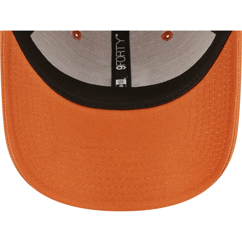 petten-gebogen-oranje-verstelbaar-9forty-league-essential-van-new-york-yankees-mlb-van-new-era