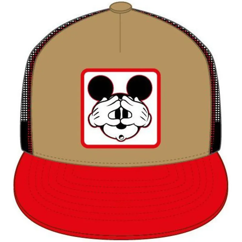 petten-plat-bruin-snapback-casf-mo4-mickey-mouse-disney-van-capslab