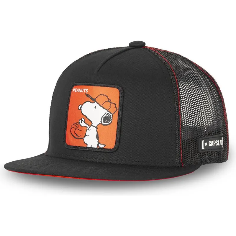 petten-plat-zwart-snapback-casf-ba1-snoopy-peanuts-van-capslab