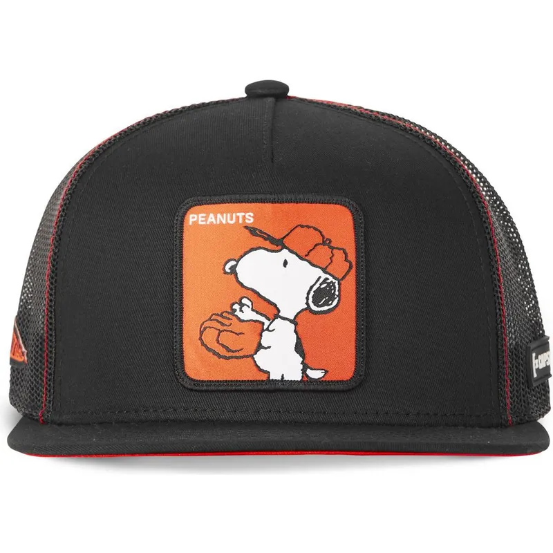 petten-plat-zwart-snapback-casf-ba1-snoopy-peanuts-van-capslab