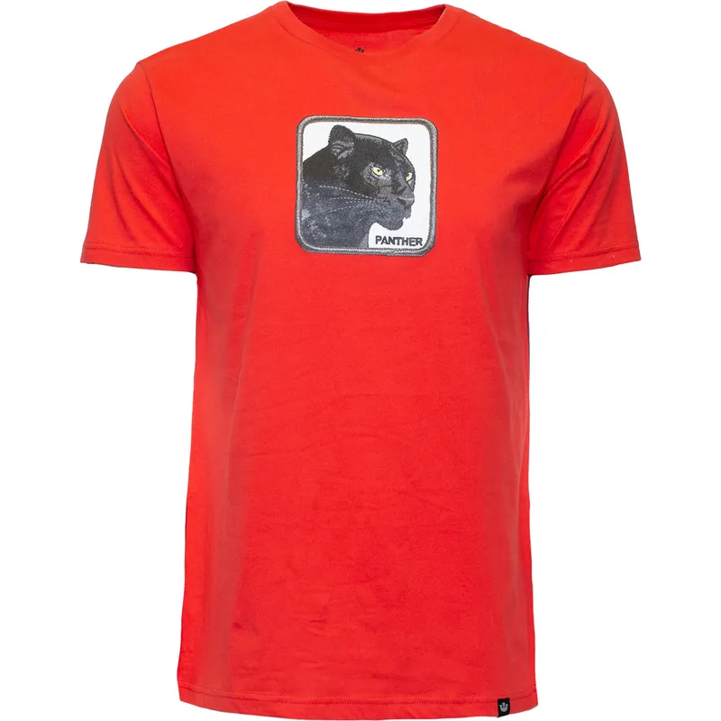 t-shirt-korte-mouw-rood-black-panther-big-cat-the-farm-van-goorin-bros t-shirt-korte-mouw-rood-black-panther-big-cat-the-farm-van-goorin-bros