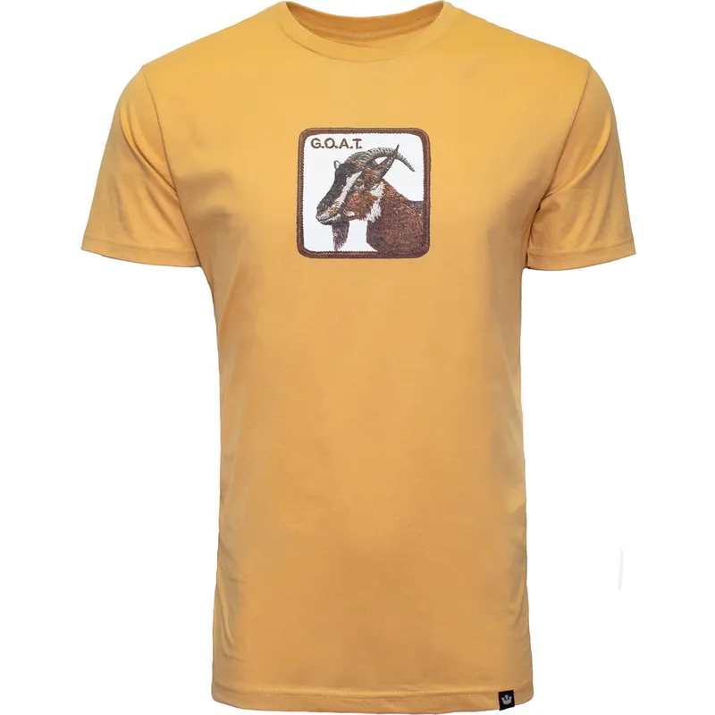 t-shirt-korte-mouw-geel-goat-flat-hand-the-farm-van-goorin-bros t-shirt-korte-mouw-geel-goat-flat-hand-the-farm-van-goorin-bros