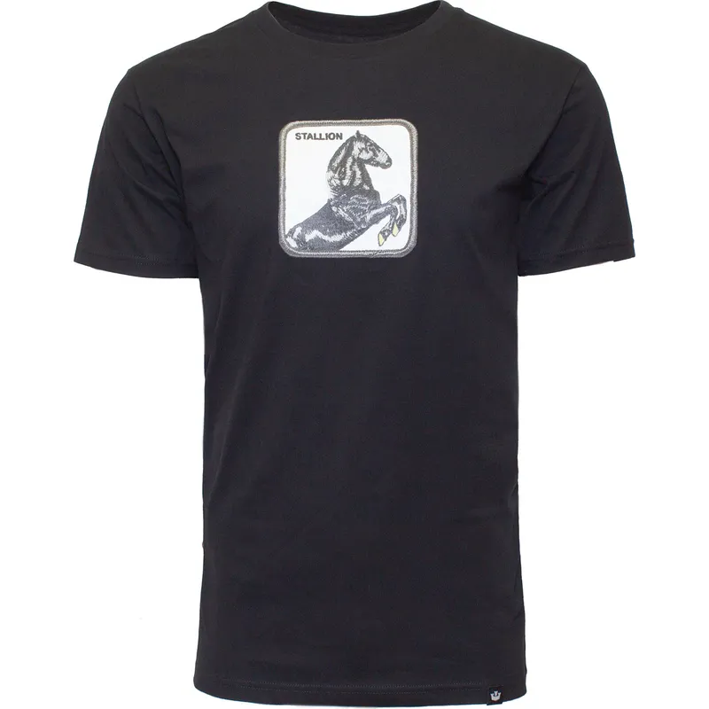 t-shirt-korte-mouw-zwart-stallion-stud-the-farm-van-goorin-bros